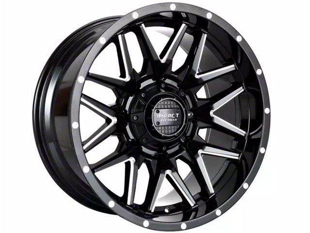 Impact Wheels 819 Gloss Black Milled 6-Lug Wheel; 17x9; 0mm Offset (15-20 F-150)