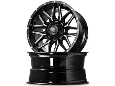 Impact Wheels 819 Gloss Black Milled 6-Lug Wheel; 20x10; -12mm Offset (15-20 F-150)