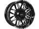 Impact Wheels 827 Gloss Black Milled 6-Lug Wheel; 20x10; -12mm Offset (15-20 F-150)
