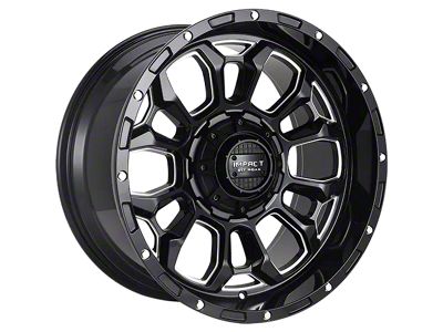 Impact Wheels 901 Gloss Black Milled 6-Lug Wheel; 20x10; -12mm Offset (15-20 F-150)