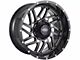 Impact Wheels 808 Gloss Black Milled 8-Lug Wheel; 22x12; -44mm Offset (15-19 Silverado 2500 HD)