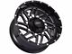 Impact Wheels 808 Gloss Black Milled 8-Lug Wheel; 22x12; -44mm Offset (15-19 Silverado 2500 HD)