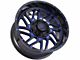 Impact Wheels 808 Gloss Black and Blue Milled 6-Lug Wheel; 20x10; -12mm Offset (15-20 Tahoe)