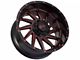 Impact Wheels 811 Gloss Black and Red Milled 6-Lug Wheel; 20x10; -12mm Offset (15-20 Tahoe)