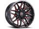 Impact Wheels 819 Gloss Black and Red Milled 6-Lug Wheel; 20x10; -12mm Offset (15-20 Tahoe)