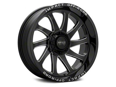 Impact Wheels 825 Gloss Black Milled 6-Lug Wheel; 20x10; -12mm Offset (15-20 Tahoe)