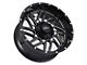 Impact Wheels 808 Gloss Black Milled 6-Lug Wheel; 20x10; -12mm Offset (15-20 Yukon)