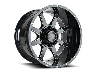 Impact Wheels 804 Gloss Black Milled 6-Lug Wheel; 20x10; -12mm Offset (24-25 Ranger)