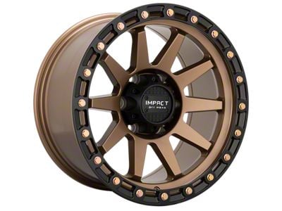 Impact Wheels 882 Bronze with Black Bead 6-Lug Wheel; 17x9; 0mm Offset (24-25 Ranger)