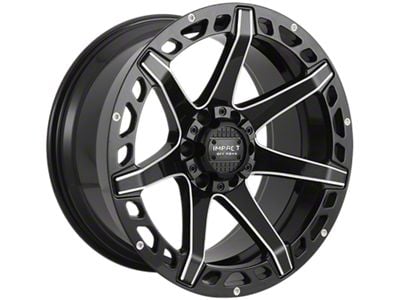 Impact Wheels 904 Gloss Black Milled 6-Lug Wheel; 20x10; -12mm Offset (2024 Ranger)