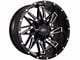 Impact Wheels 814 Gloss Black Milled 5-Lug Wheel; 17x9; 0mm Offset (94-01 RAM 1500)