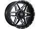 Impact Wheels 831 Gloss Black Milled 6-Lug Wheel; 20x10; -12mm Offset (99-06 Sierra 1500)