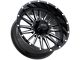 Impact Wheels 833 Gloss Black Milled 6-Lug Wheel; 20x10; -12mm Offset (99-06 Sierra 1500)