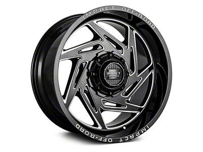 Impact Wheels 830 Gloss Black Milled 6-Lug Wheel; 20x10; -12mm Offset (99-06 Silverado 1500)