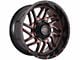 Impact Wheels 808 Gloss Black and Red Milled 6-Lug Wheel; 20x10; -12mm Offset (23-24 Canyon)