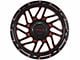 Impact Wheels 808 Gloss Black and Red Milled 6-Lug Wheel; 20x10; -12mm Offset (23-24 Canyon)