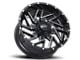 Impact Wheels 809 Gloss Black Milled 6-Lug Wheel; 20x10; -12mm Offset (23-24 Canyon)