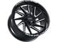 Impact Wheels 824 Gloss Black Milled 6-Lug Wheel; 22x12; -44mm Offset (23-24 Canyon)