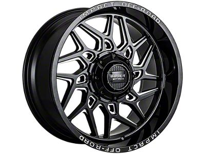 Impact Wheels 829 Gloss Black Milled 6-Lug Wheel; 20x10; -12mm Offset (23-24 Canyon)