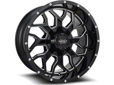 Impact Wheels 813 Gloss Black Milled 6-Lug Wheel; 20x12; -44mm Offset (23-25 Colorado)