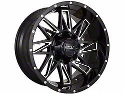 Impact Wheels 814 Gloss Black Milled 5-Lug Wheel; 17x9; -12mm Offset (05-11 Dakota)