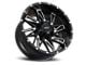 Impact Wheels 814 Gloss Black Milled 5-Lug Wheel; 18x9; 0mm Offset (87-90 Dakota)