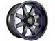Impact Wheels 804 Gloss Black and Blue Milled 6-Lug Wheel; 20x10; -12mm Offset (21-24 F-150)
