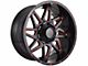 Impact Wheels 807 Gloss Black and Red Milled 6-Lug Wheel; 20x10; -12mm Offset (21-24 F-150)