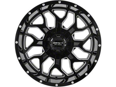 Impact Wheels 813 Gloss Black Milled 6-Lug Wheel; 20x10; -12mm Offset (21-25 F-150)