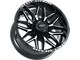 Impact Wheels 819 Gloss Black Milled 8-Lug Wheel; 20x10; -19mm Offset (17-22 F-250 Super Duty)