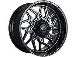 Impact Wheels 829 Gloss Black Milled 8-Lug Wheel; 20x10; -19mm Offset (17-22 F-250 Super Duty)