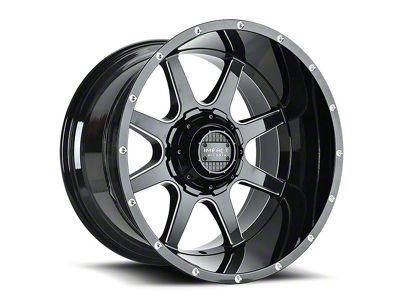 Impact Wheels 804 Gloss Black Milled 6-Lug Wheel; 20x10; -12mm Offset (19-24 RAM 1500)