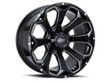 Impact Wheels 817 Gloss Black Milled 6-Lug Wheel; 20x10; -12mm Offset (19-24 RAM 1500)