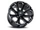 Impact Wheels 817 Gloss Black Milled 6-Lug Wheel; 20x10; -12mm Offset (19-24 RAM 1500)