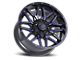 Impact Wheels 819 Gloss Black and Blue Milled 6-Lug Wheel; 18x9; 0mm Offset (19-24 RAM 1500)