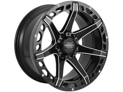 Impact Wheels 904 Gloss Black Milled 6-Lug Wheel; 20x10; -12mm Offset (19-23 Ranger)