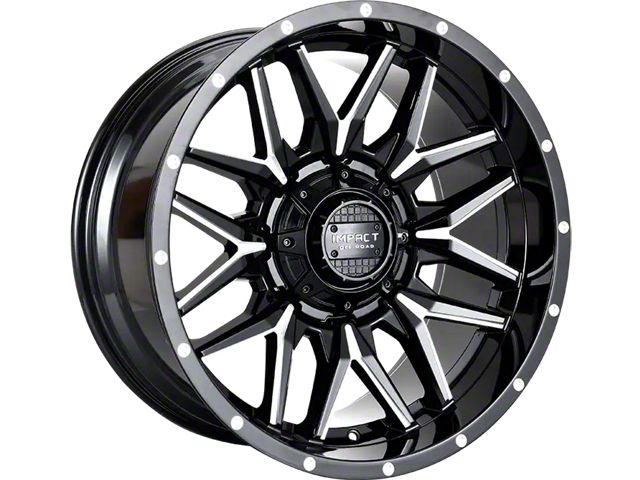 Impact Wheels 819 Gloss Black Milled 6-Lug Wheel; 17x9; -12mm Offset (14-18 Sierra 1500)