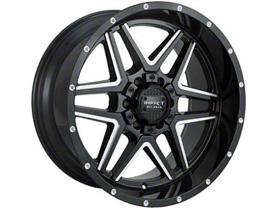 Impact Wheels 831 Gloss Black Milled 6-Lug Wheel; 20x10; -12mm Offset (19-24 Sierra 1500)