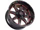 Impact Wheels 804 Gloss Black and Red Milled 6-Lug Wheel; 20x10; -12mm Offset (19-24 Silverado 1500)