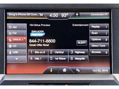 Infotainment CD Player SiriusXM Satellite HD Radio Upgrade Kit with Factory OEM Roof Mounted Antenna and OBD Programmer (13-14 F-150)