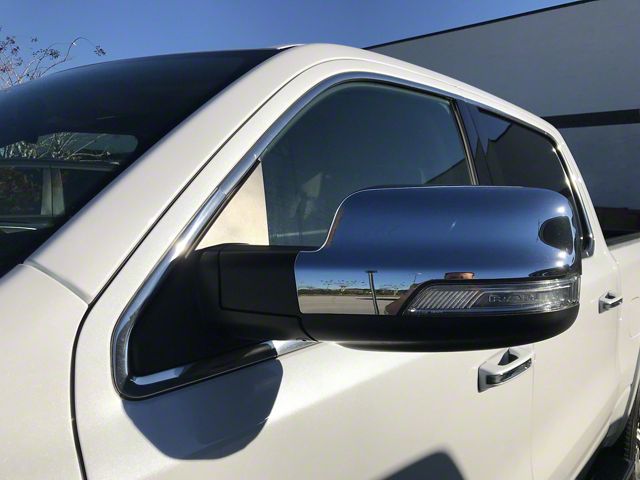 Infotainment 6x9 Power Folding Mirrors; Chrome (19-24 RAM 1500 w/ Blind Spot Monitor)