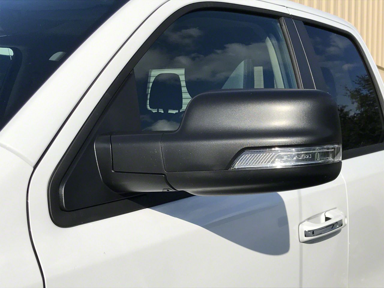 Infotainment RAM 1500 6x9 Power Folding Mirrors; Textured Black C ...