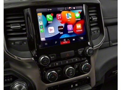 Infotainment UBL Uconnect 5 NAV with 8.40-Inch Touchscreen, Apple CarPlay and Android Auto Upgrade (19-21 RAM 1500 Laramie w/ 5-Inch Radio Display & Woodgrain Interior Accents)