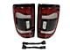 Infotainment Factory OEM LED Tail Lights; Chrome Housing; Black/Red Lens (19-24 RAM 2500 w/ Factory Halogen Tail Lights)