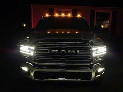 Infotainment OEM Factory LED Headlights; Black Housing; Clear Lens (19-24 RAM 2500 w/ Factory Halogen Headlights)