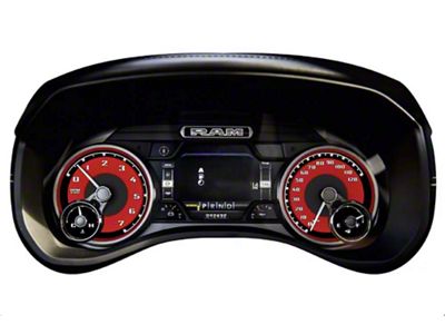 Infotainment Speedometer EVIC Instrument Panel Cluster; Red (19-24 6.4L RAM 2500)