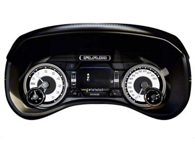 Infotainment Speedometer EVIC Instrument Panel Cluster; White (19-24 6.4L RAM 3500)