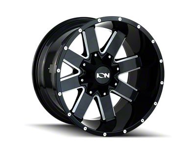 ION Wheels 141 Gloss Black Milled 5-Lug Wheel; 17x9; -12mm Offset (02-08 RAM 1500, Excluding Mega Cab)