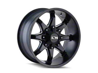 ION Wheels 181 Satin Black Milled 5-Lug Wheel; 20x12; -44mm Offset (02-08 RAM 1500, Excluding Mega Cab)