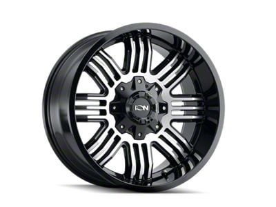 ION Wheels 144 Satin Black Machined 6-Lug Wheel; 20x10; -19mm Offset (07-13 Sierra 1500)